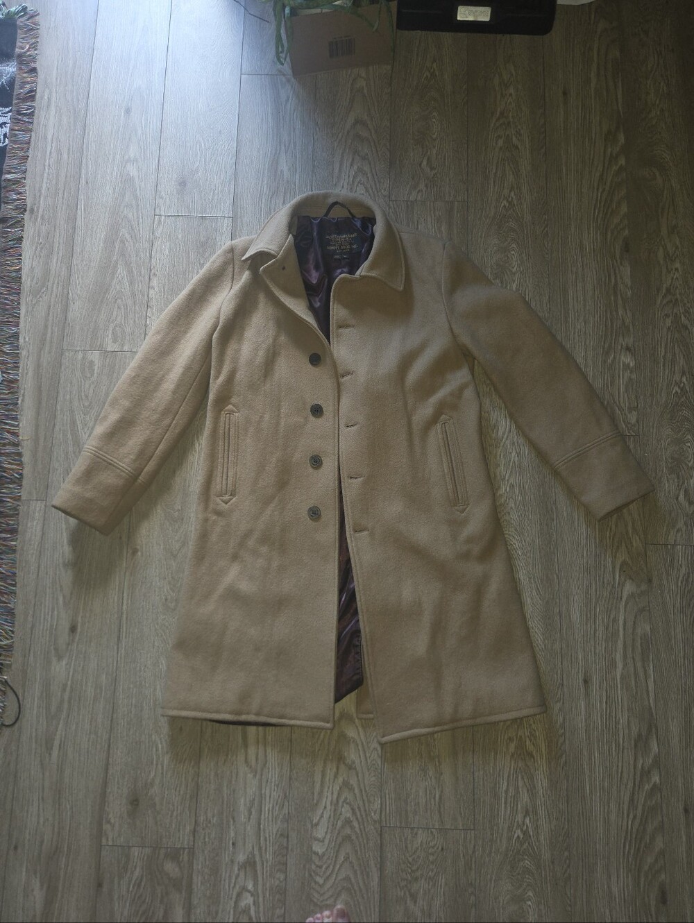 Schott NYC Camel Wool Pea Coat